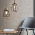 Nordic Industrial Rustic Black Metal Cement Lampa